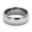 Anillo de bodas de tungsteno clásico con interior de confort liso