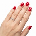 Polished stainless steel wedding alliance ring set with 8 zircons 3mm