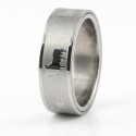 Bague mixte signe astrologique taureau en acier inoxydable de profil