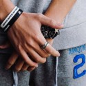 Verlobungsring für Männer und Frau mit beruhigender mobiler Kettenmechanismus