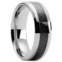 Reagierter Ring in Stahl und Carbon Ideal, um einen trendigen städtischen Stil zu begleiten