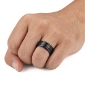 Bague de mariage pour homme en tungstène rare extrêmement robuste et résistante à l'eau
