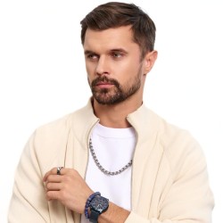 Bague alliance anneau de fiançailles homme femme titane brûlures bleues 2