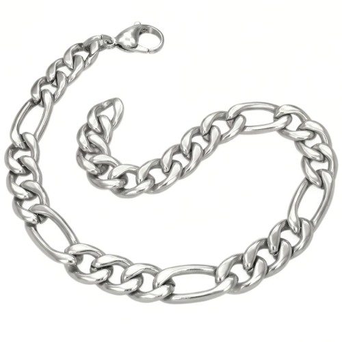 Herren Edelstahl-Mann-Edelstahl Figaro 1 + 3 Mesh in der Breite 7mm oder 9mm