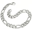 Uomo in acciaio inox uomo in acciaio inox figaro 1 + 3 mesh in larghezza 7mm o 9mm