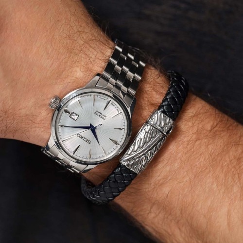 Lederarmband mit Herren mit Schwert und Magnetstahlverschluss