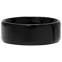 Details Schwarz Edelstahl Ring für Männer Breite 8mm
