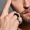6mm gebürstetes mattes Stahlbündnis mit einem Mann, der eine Hochzeit oder ein Engagement mit Nüchternheit symbolisiert