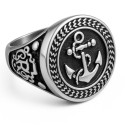 Close-up Knight Stainless Steel With Shelf Ornate with a Marine Anchor and Laurier Crown