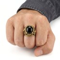 herrenritter für 316l Gold Edelstahl mit schwarzem Onyx-Set von Dragon Claws