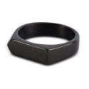 Bague Pour Homme en Acier Noir | Plateau Flèche Minimaliste 6mm
