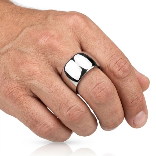 Wide Stainless Steel Men's Wide Stainless Steel Ring 10mm