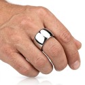 Wide Stainless Steel Men's Wide Stainless Steel Ring 10mm