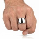 10mm Silber Edelstahl Mann Ring | Breiter Ring zum Brennen