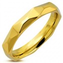 Modern Engagement Ring for Men and Woman in Glidish Steel With Geometric Losom Facets