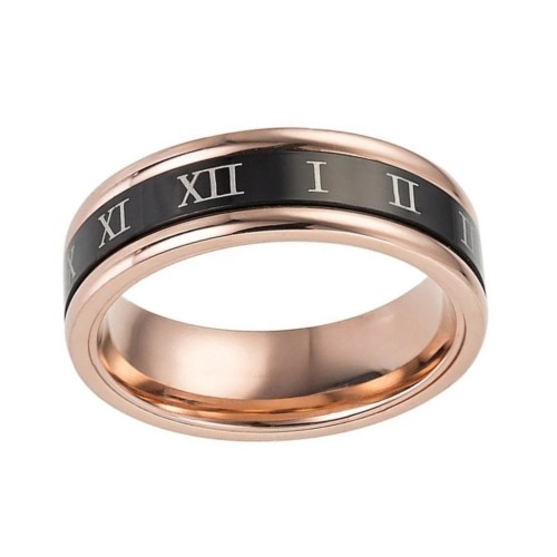 Vue de profil de la bague anti-stress montrant son aspect poli et très brillant qui capte la lumière avec élégance