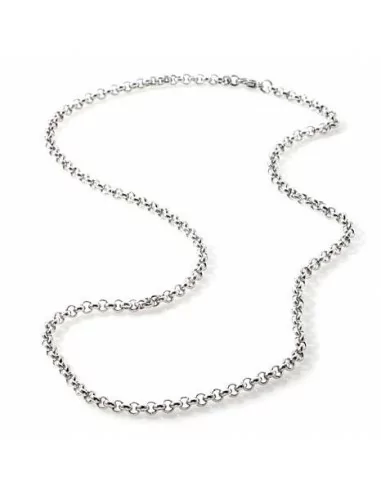 Kette Halskette Frau Mann Edelstahl Venezianisches Rolo-Geflecht 3mm