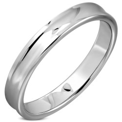 Customizable Tungsten Man Carbide Modern Alliance ring with 4mm width concave design