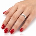 4mm minimalistischer Allianzring, der die Ring der Frau für einen schicken, hellen und zeitlosen Stil erreicht