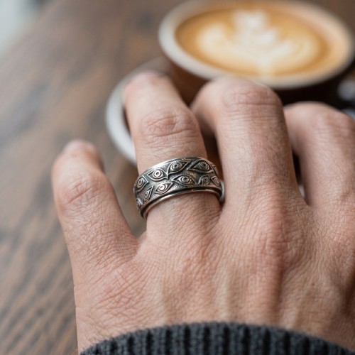 Autre angle de la bague rotative illustrant son mécanisme fluide conçu pour aider un homme à évacuer les tensions au quotidien