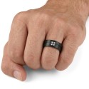 Black man engagement ring 8mm width with four zirconiums brilliant and minimalist brilliant stones