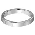Vista detallada del anillo de tungsteno liso que muestra la pureza de sus filos permanentes y los bordes de corte sesgados