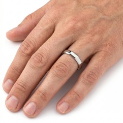 Tungsten Woman o Man Alliance Ring | Facetas 3mm para grabar 2