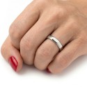 Rectángulos de 3mm Tungsten Carbide Woman Alliance para estilo moderno y minimalista