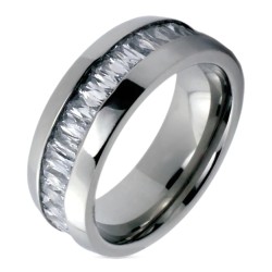 Anello da uomo in titanio e quadrato di titanio Anello di alleanza 6mm da incidere
