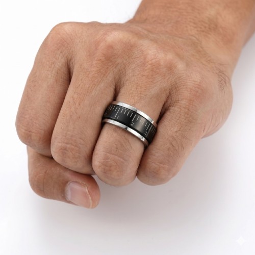 Anillo girando antiestrés para hombres para hombre para hombre para un estilo original, juguetón y calmante todos los días