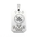 OCTOGONAL MILITARY PLATE CUSTOMIZED STEEL MENUALIZED BY A Modern and Minimalist Laser Engraving