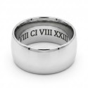 10mm breitfarbiger Edelstahl-Edelstahl-Edelstahl-Ring bereit, individuelle Gravur aufzunehmen