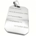 Men's Plaque Militagonale Men's Necklace | DOG TAG Mirror Steel