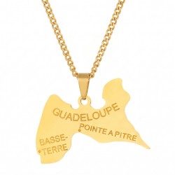 Men's Necklace Island of the Gold Reunion | Customizable steel pendant