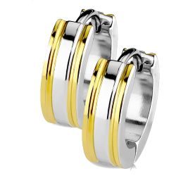 PAIRE BOUCLES D'OREILLES POUR HOMME ADO TIGE FERMOIR ACIER RONDE ZIRCON DIAMS SWAROVSKI BLANC 5mm NEUF