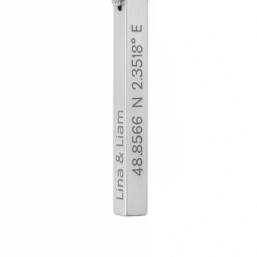 Close-up on smooth sides of the rectangular stainless steel bar for laser engraving customization