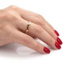 Anillo de la mujer de la amistad | Anillo corrugado de acero de oro 316L