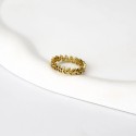 Freundschaft Frau Ring | Goldener 316L-Stahl-Wellring