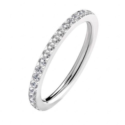 Alliance Woman eternity stainless steel 3mm with zirconium stones