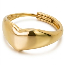 Romantic Romantic Romantic Ring in Golden Stainless Steel Fine Stainless Steel