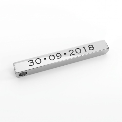 Vertikaler vertikaler Bar-Anhänger aus Edelstahl, bereit, individuelles Lasergravur aufzunehmen