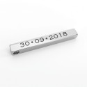 Ciondolo a barre verticale in acciaio inox verticale, pronto per accogliere incidere laser personalizzato