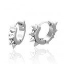 PAIRE BOUCLES D'OREILLES POUR HOMME ADO EN ACIER BIJOU DE LUXE PIC PUNK GOTHIQUE GOTH NEUF