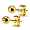 Paio delle unghie Donne orecchini donna orecchini in acciaio perla palla oro 5mm