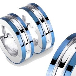 PAIRE BOUCLES D'OREILLES POUR HOMME ADO EN ACIER CHIFFRES ROMAINS GRAVES NEUF 004