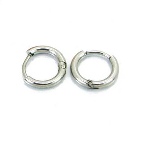 Pendientes para mujer teen acero aros abombados 8mm