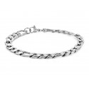 Herren-Edelstahlarmband Figaro, Maschenweite 5 mm