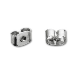 Paire de fermoirs papillons poussoirs boucles d'oreilles en acier inoxydable