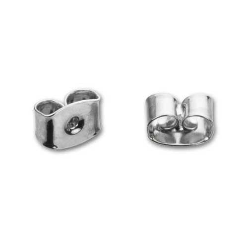 Paire de fermoirs papillons poussoirs boucles d'oreilles en acier inoxydable