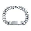 Gourmet-Armband kubanische Mesh-männliche Stahlplatte an Graveur 8mm 22cm